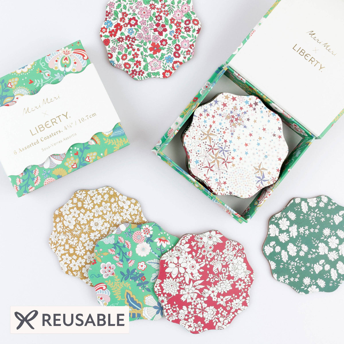 Meri Meri x Liberty Winter Coasters